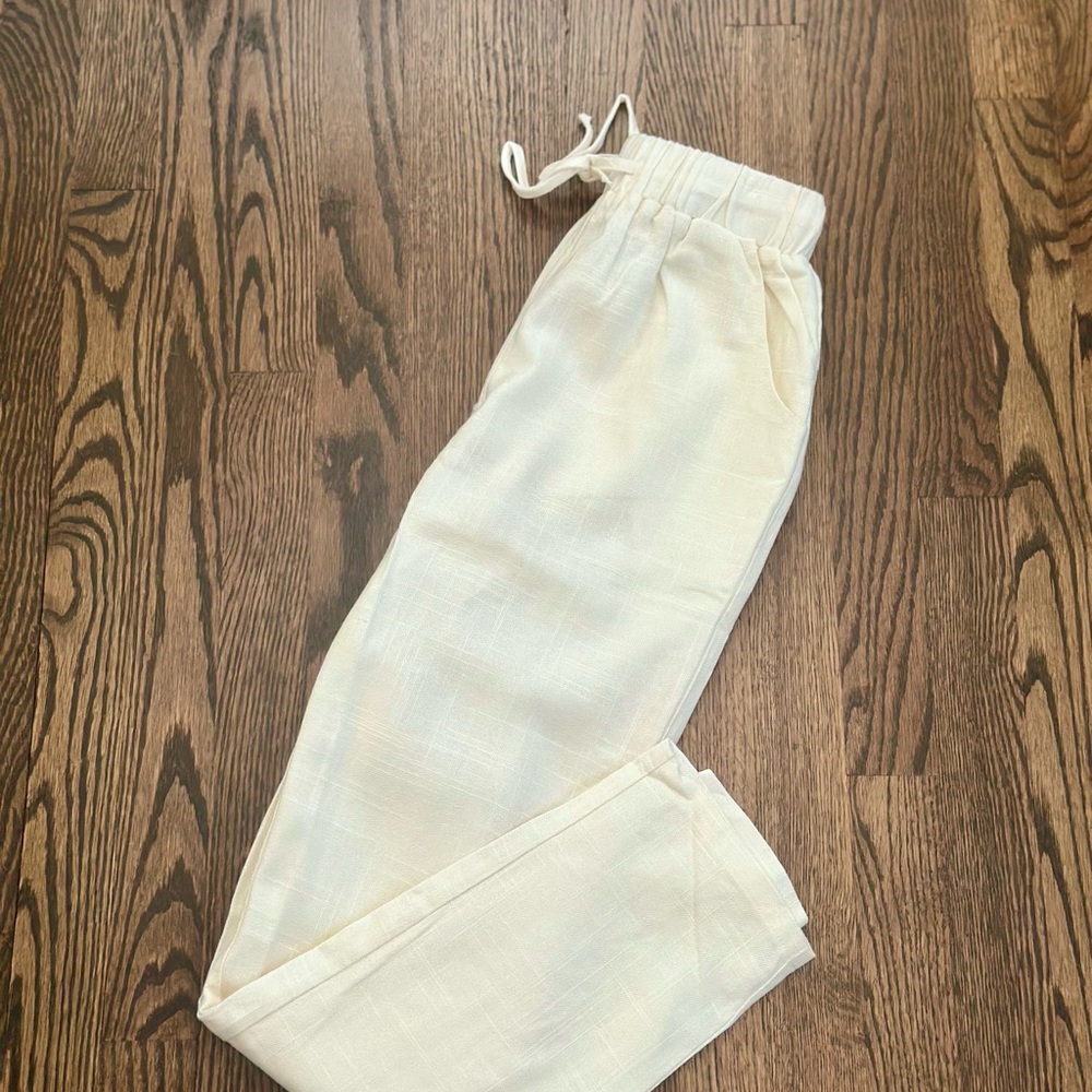 Hot & Delicious Ivory Drawstring Pants